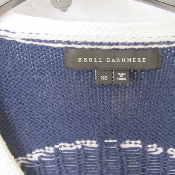 Skull Cashmere Two-Tone Sweater - Picture 3 of 9